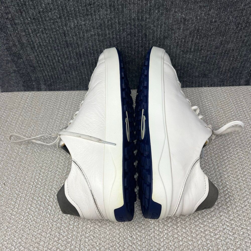 Olukai Waialae Golf Shoes Spikeless White Leather Mens Size 15 Lace Up Low Top - Picture 5 of 8